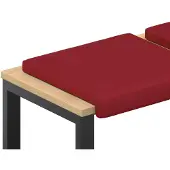 vidaXL Bankkussen 4 st Kunstleer Wijnrood Diepte 35 cm