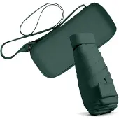 Le Monde du Parapluie Compacte UV-opvouwbare mini-paraplu voor op reis,Zwart