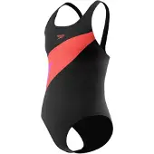 Speedo Meisjes Badpak Hyperboom Butterfly Back Antraciet/PostItPnk