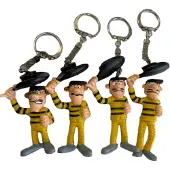 Plastoy Familie Dalton sleutelhangers- 4 stuks