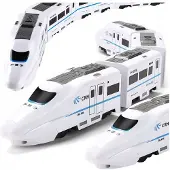 Click4toys Elektrische Trein met Wagons - 71cm LED Licht & Geluid