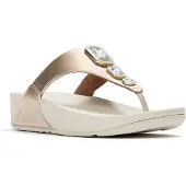 Original Brands Lulu metallic bold crystals toe-post sandals