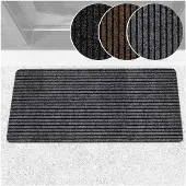 ANRO Deurmat Mischa Grijs 100x50cm – Schoonloopmat Antislip Rubber