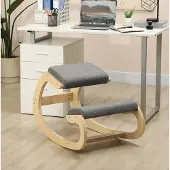 MODFU Kniehocker - Ergonomisch - Schommelend - Homeoffice - Hout - Grijs
