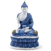 Puckator Wit & Blauw Thaise Boeddha Lotus