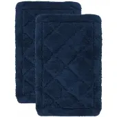 FLOOR Badkamermattenset 2x 40x60cm antislip Zacht absorberend blauw