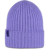 Buff - Knitted Beanie Norval - Muts One Size, purper
