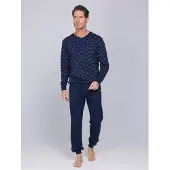 Pastunette Pyjama lang 'Northern Nights' donkerblauw