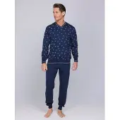Pastunette Pyjama lang 'Cloud Navigator' donkerblauw
