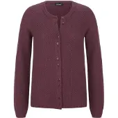 Goldner Gebreid vest aubergine