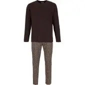 Pastunette Pyjama lang 'Urban Essence' crème / donkerbruin