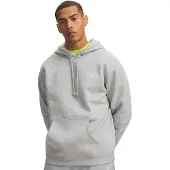 Under Armour UA Rival Flc Hoodie-GRY Heren Sporttrui - Mod Grijs Light Heather - Wit