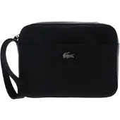 Lacoste Business Toilettas Leder 24 cm zwart