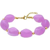 Lucardi Armband 'Statement' goud / lila