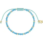 Glanzstücke Armband azuur / goudgeel