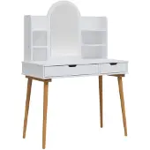 vidaXL Make-up tafelset FAUSKE, 4 stuks, wit, 100 x 50 x 143 cm