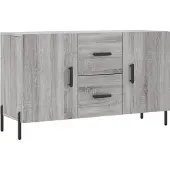 vidaXL Dressoir 100x36x60 cm bewerkt hout grijs sonoma eikenkleurig