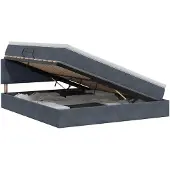 vidaXL Opbergbed met hoofdeinde Donkergrijs 180 x 200 cm Fluweel