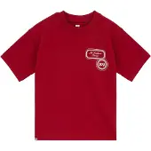 We fashion Shirt vuurrood / zwart / wit