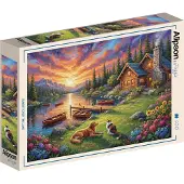 Alipson Puzzle Sunset over the Lake Puzzel (500 stukjes)