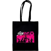 K POP Demon Hunters Saja Boys Tote Bag (Zwart/Roze)