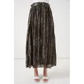Big Dart Hoge Taille Paisley Midi A-Lijn Rok