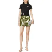 AMY LYNN AmyLynn Minirok van metallic kunstleer voor dames (Groen)