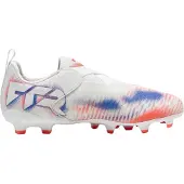 Puma Kinderen Toekomst 8 Wedstrijd Firm Ground Voetbalschoenen (Wit/Zwart/Rood)