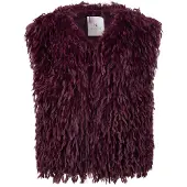 NUKUS Dames Blazers Mila Gilet Feather - Bordeaux - Maat L