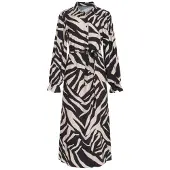 Smashed Lemon 23743-010-999 zebra print v-hals jurk voor dames |