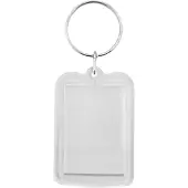 Combicraft Plexiglas sleutelhanger blanco rechthoek middel 33x42mm - 50 stuks