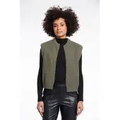 Rino & Pelle Elona.5002611 rino en pelle short waistcoat green ash
