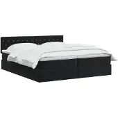 vidaXL - Opbergbed - met - hoofdeinde - 2 - st - Zwart