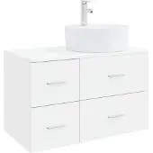 vidaXL Badkameraccessoireset, 2 stuks, wit, van houtvezel