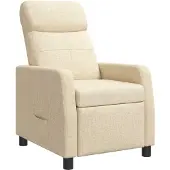 vidaXL Recliner Crèmekleurig Stof