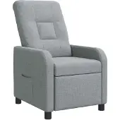 vidaXL Recliner Lichtgrijs Stof
