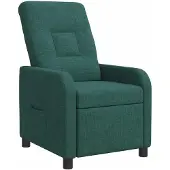 vidaXL Recliner Donkergroen Stof