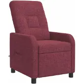 vidaXL Massage Relaxstoel Wijnrood Stof