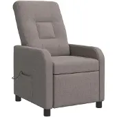 vidaXL Massage Relaxstoel Taupe Stof