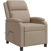 vidaXL Massage Relaxstoel Cappuccino Kunstleer