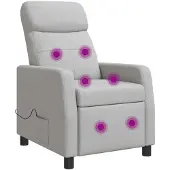 vidaXL Massage Relaxstoel Wolkgrijs Stof