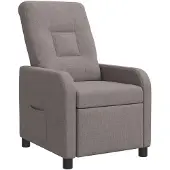 vidaXL Recliner Taupe Stof
