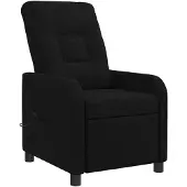 vidaXL Massage Relaxstoel Zwart Stof