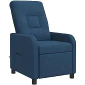 vidaXL Massage Relaxstoel Blauw Stof