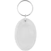 Combicraft Plexiglas sleutelhanger blanco ovaal klein 33x49mm - 25 stuks