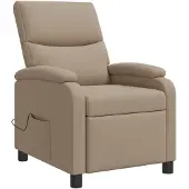 vidaXL Massage Relaxstoel Cappuccino Kunstleer