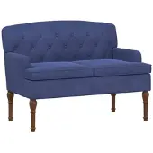 vidaXL Lovingseat met knoopge tuft Politieblauw 111 x 65 x 79 cm