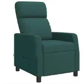 vidaXL Massage Relaxstoel Donkergroen Stof