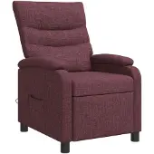 vidaXL Massage Relaxstoel Paars Stof