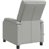 vidaXL Massage Relaxstoel Wolkgrijs Stof